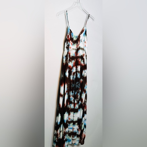 Young Fabulous & Broke Delphine Arctic Kaleidoscope Tie Dyed Chiffon Maxi Dress - Picture 6 of 12